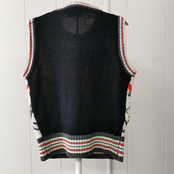 SUPER VINTAGE 1970'S SWEATER VEST MENS LARGE - Picture 2 of 4